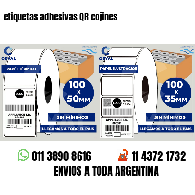 etiquetas adhesivas QR cojines