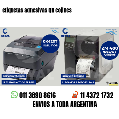 etiquetas adhesivas QR cojines