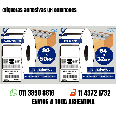 etiquetas adhesivas QR colchones