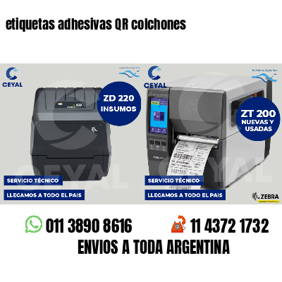 etiquetas adhesivas QR colchones