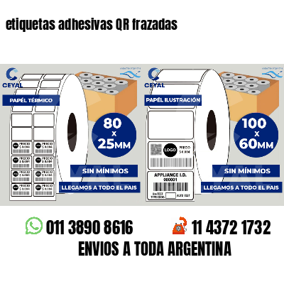 etiquetas adhesivas QR frazadas