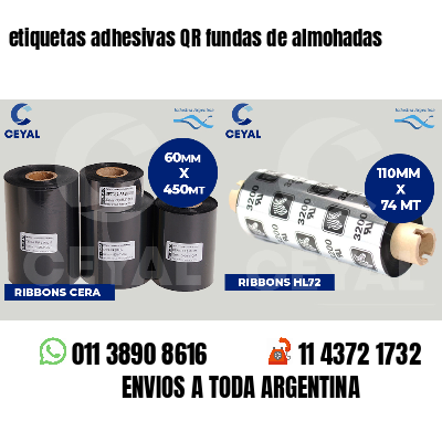 etiquetas adhesivas QR fundas de almohadas