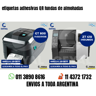 etiquetas adhesivas QR fundas de almohadas
