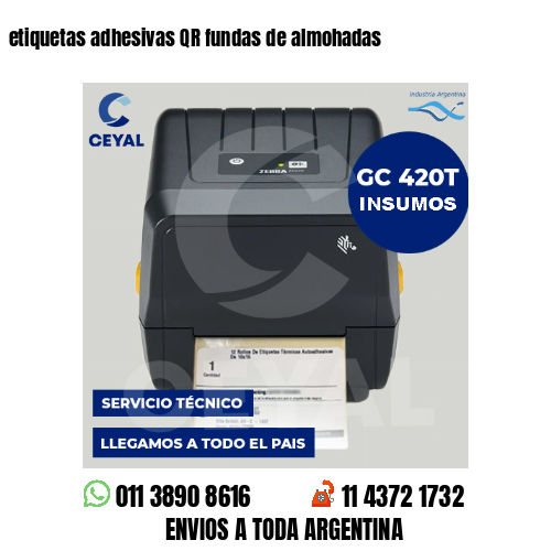 etiquetas adhesivas QR fundas de almohadas