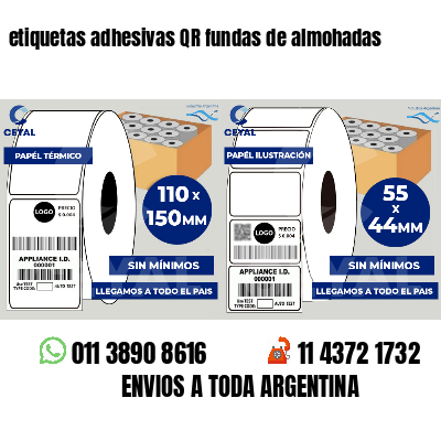 etiquetas adhesivas QR fundas de almohadas