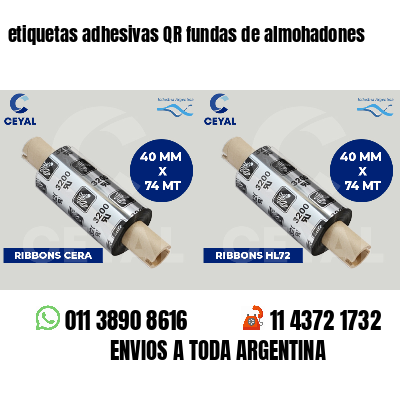 etiquetas adhesivas QR fundas de almohadones