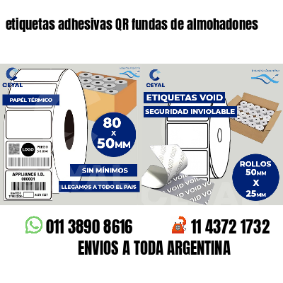 etiquetas adhesivas QR fundas de almohadones