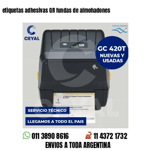 etiquetas adhesivas QR fundas de almohadones