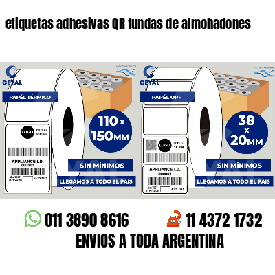 etiquetas adhesivas QR fundas de almohadones