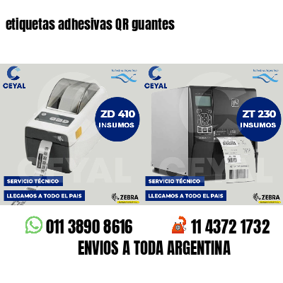 etiquetas adhesivas QR guantes