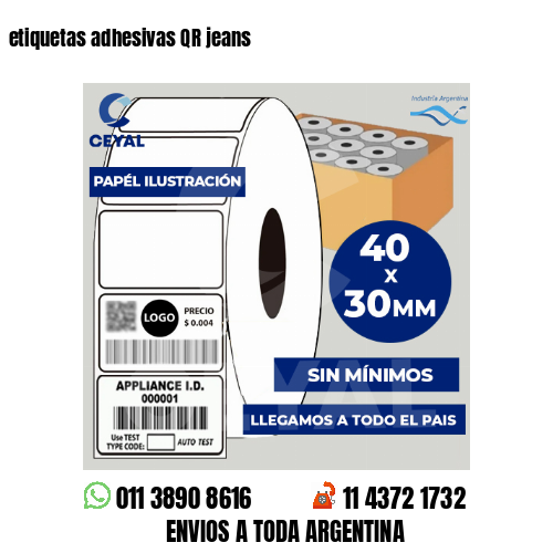 etiquetas adhesivas QR jeans