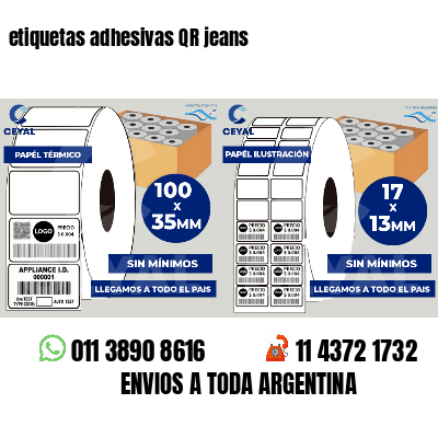 etiquetas adhesivas QR jeans