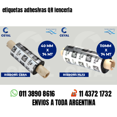 etiquetas adhesivas QR lenceria