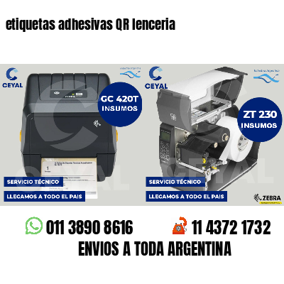 etiquetas adhesivas QR lenceria