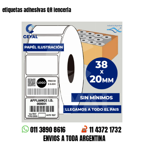 etiquetas adhesivas QR lenceria
