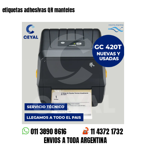 etiquetas adhesivas QR manteles
