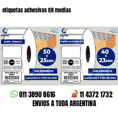 etiquetas adhesivas QR medias