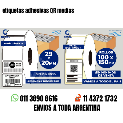 etiquetas adhesivas QR medias