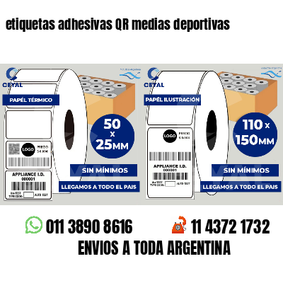 etiquetas adhesivas QR medias deportivas
