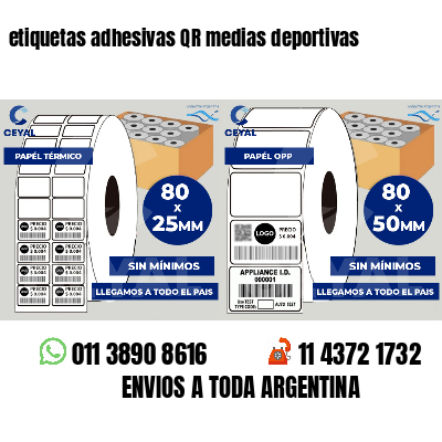 etiquetas adhesivas QR medias deportivas