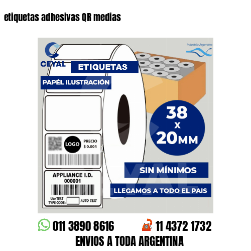etiquetas adhesivas QR medias