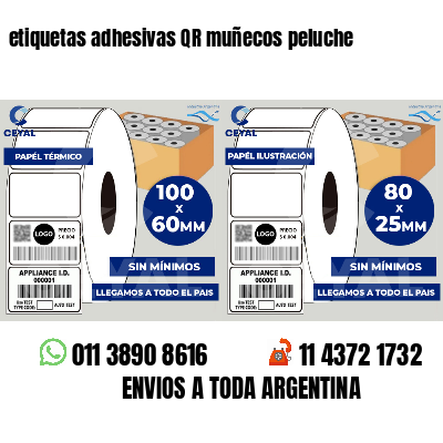 etiquetas adhesivas QR muñecos peluche