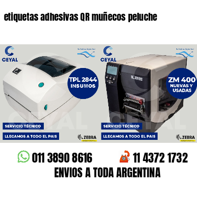 etiquetas adhesivas QR muñecos peluche