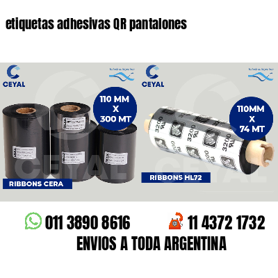 etiquetas adhesivas QR pantalones