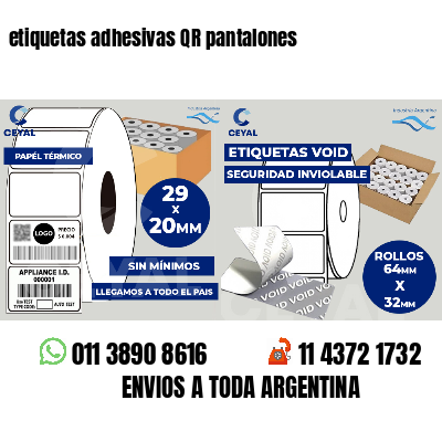 etiquetas adhesivas QR pantalones