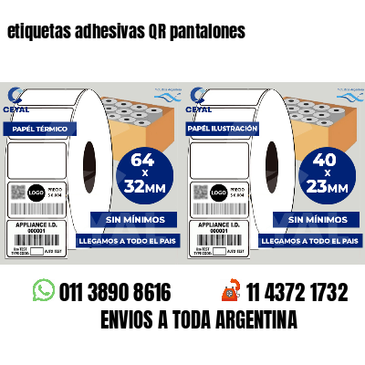 etiquetas adhesivas QR pantalones