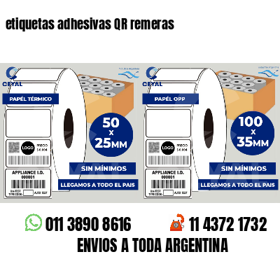 etiquetas adhesivas QR remeras
