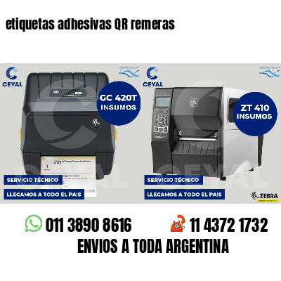 etiquetas adhesivas QR remeras