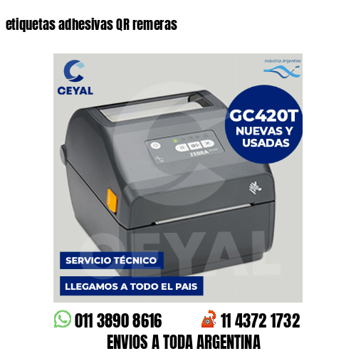 etiquetas adhesivas QR remeras