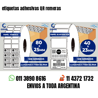 etiquetas adhesivas QR remeras