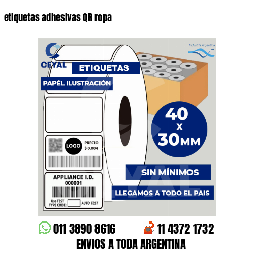 etiquetas adhesivas QR ropa