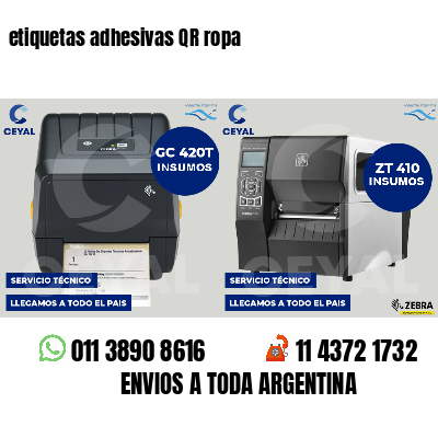 etiquetas adhesivas QR ropa
