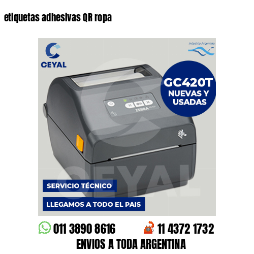 etiquetas adhesivas QR ropa
