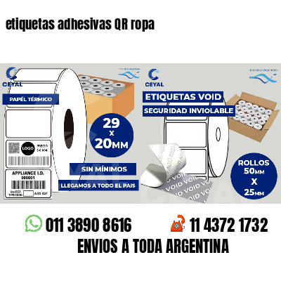 etiquetas adhesivas QR ropa
