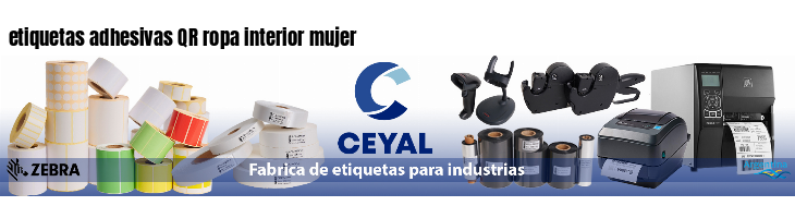 etiquetas adhesivas QR ropa interior mujer