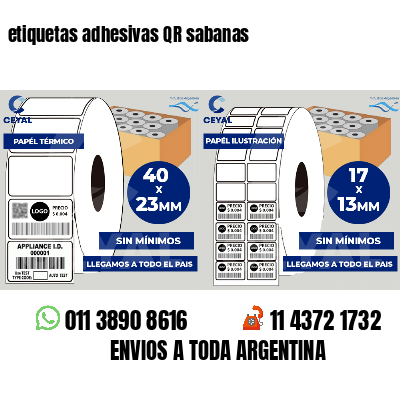 etiquetas adhesivas QR sabanas