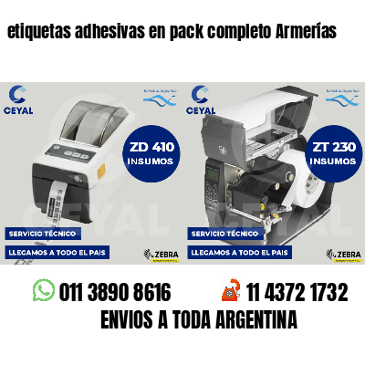 etiquetas adhesivas en pack completo Armerías