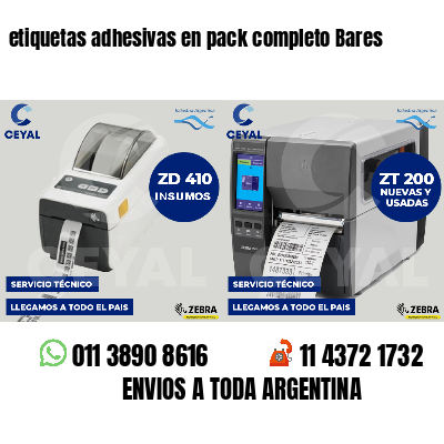 etiquetas adhesivas en pack completo Bares