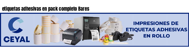 etiquetas adhesivas en pack completo Bares
