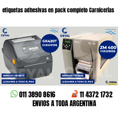 etiquetas adhesivas en pack completo Carnicerías