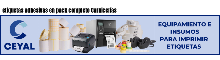 etiquetas adhesivas en pack completo Carnicerías