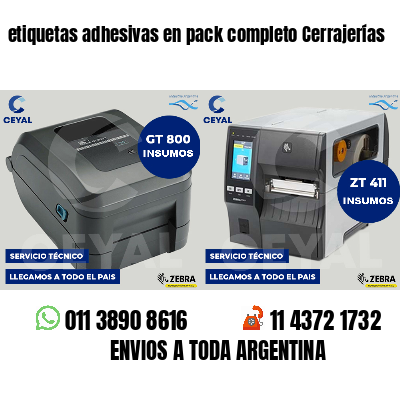 etiquetas adhesivas en pack completo Cerrajerías