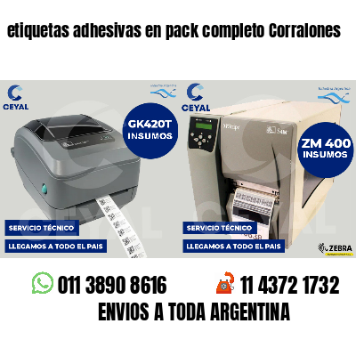 etiquetas adhesivas en pack completo Corralones