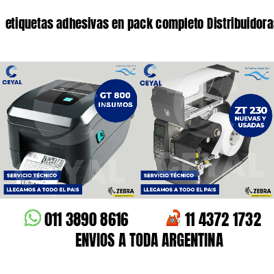 etiquetas adhesivas en pack completo Distribuidoras