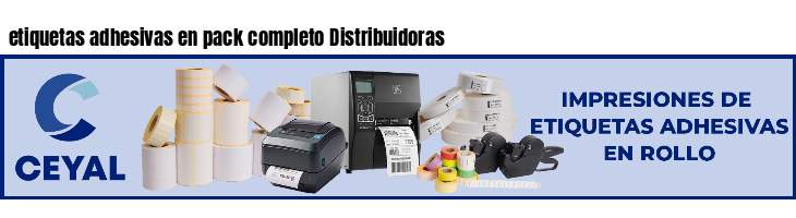 etiquetas adhesivas en pack completo Distribuidoras
