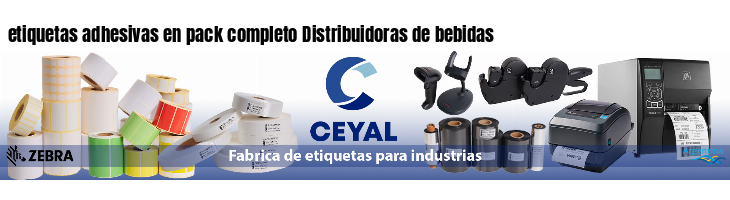 etiquetas adhesivas en pack completo Distribuidoras de bebidas